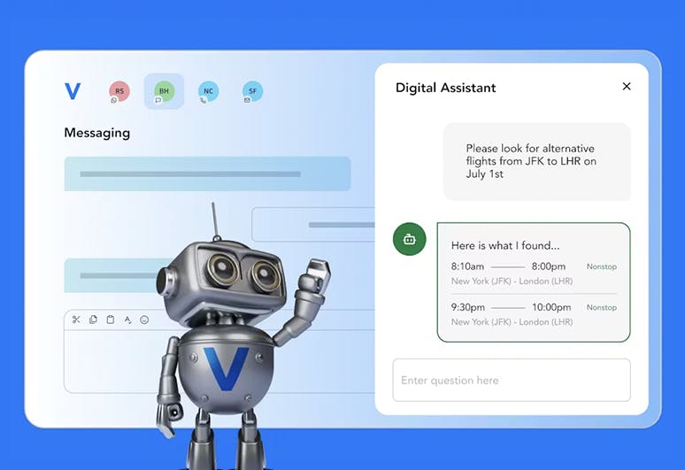 Verint agent virtuele assistent digitale assistent scherm