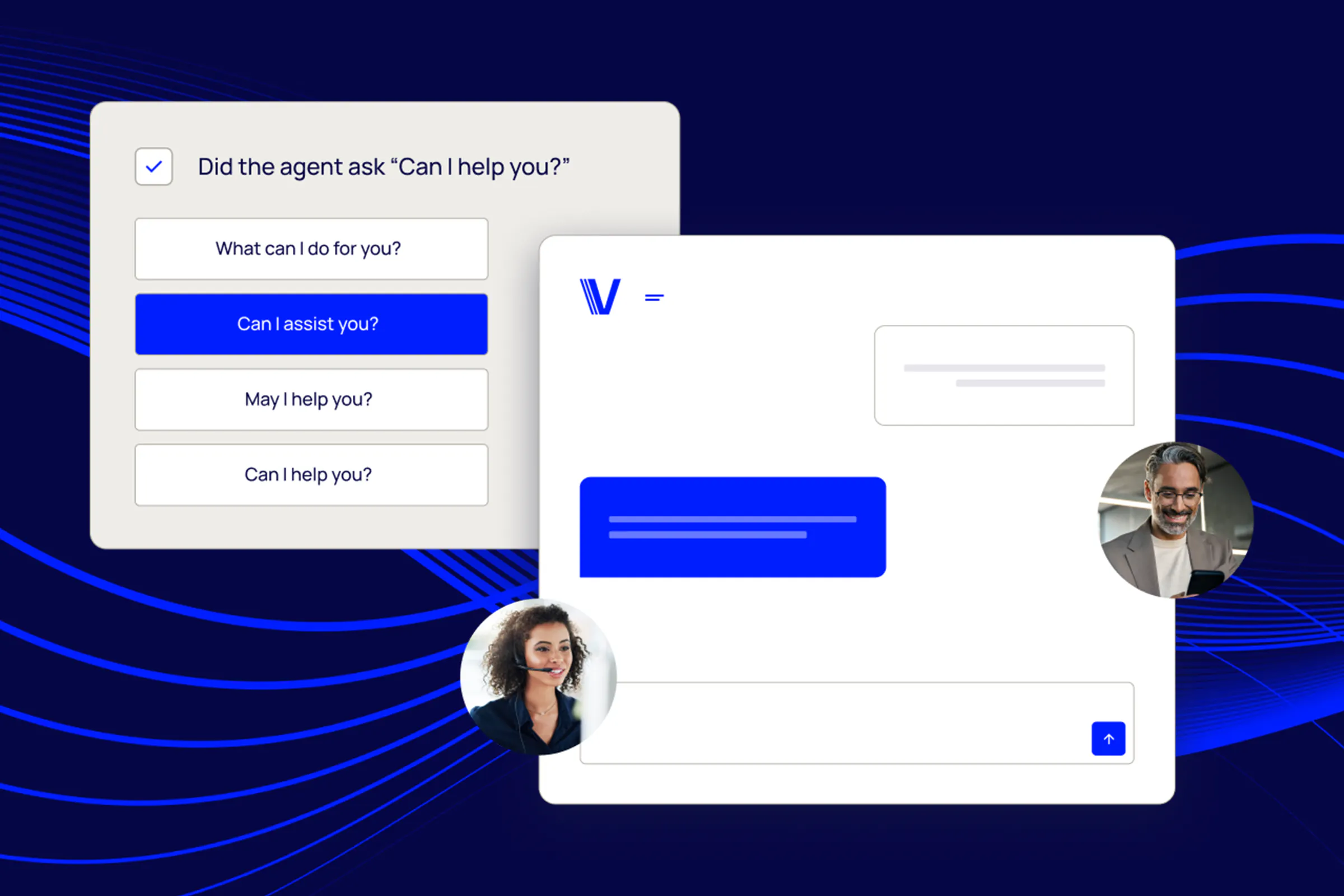 Verint Quality Bot helping a call center agent with a customer interaction