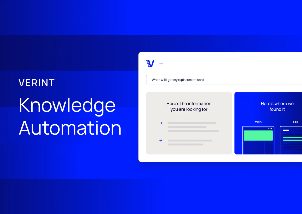 Verint Knowledge Automation product video thumbnail
