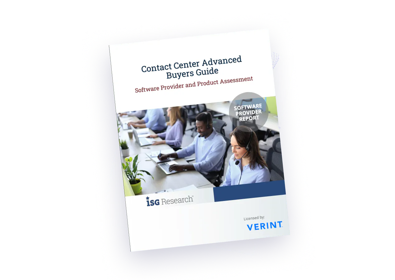 ISG Research contact center advanced buyers guide thumbnail