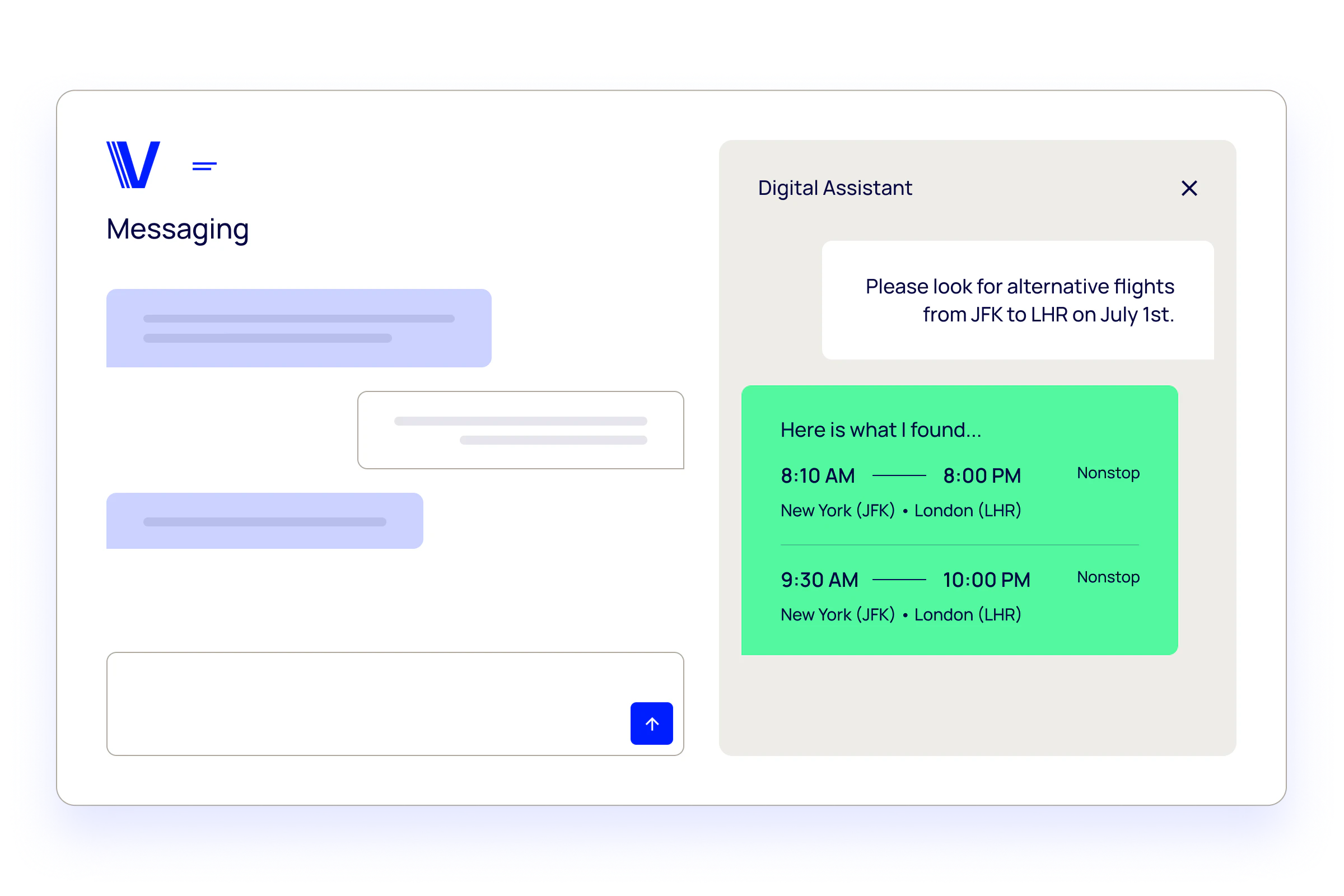 Agent Virtual Assistant dashboard
