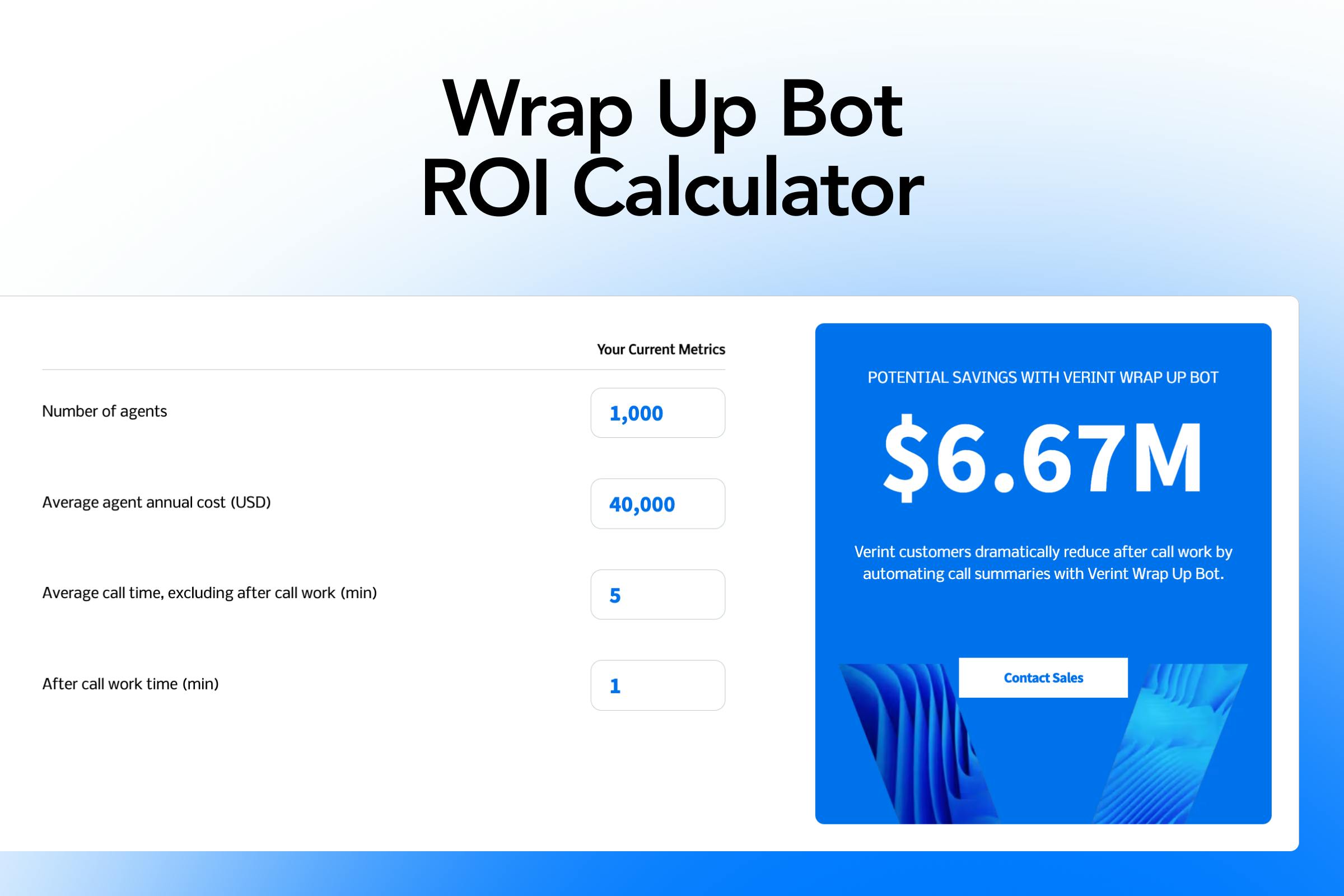 Wrap Up bot ROI Calculator thumbnail