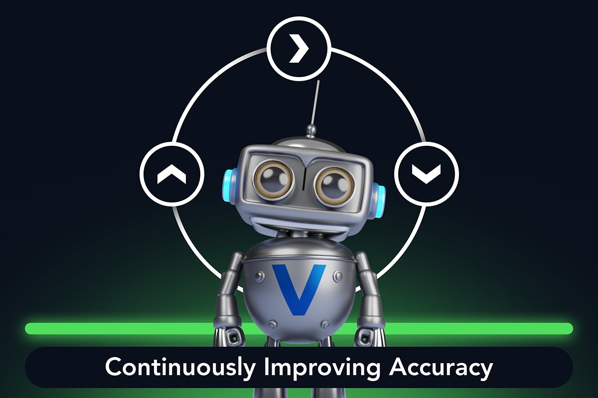 Verint speech to text transcription bot continuously improving accuracy graphic