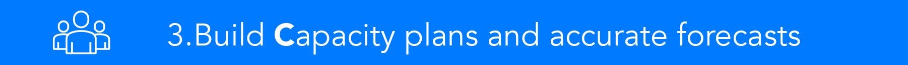 Build capacity plans and accurate forecasts in back office operations