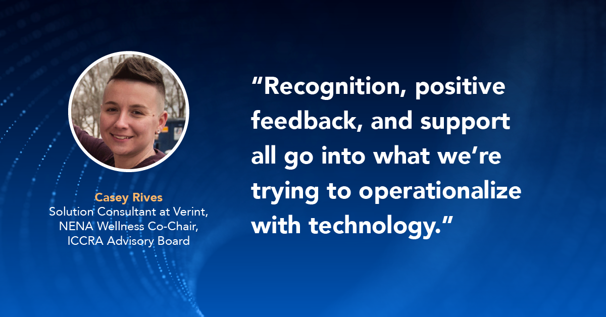 Quote box for Casey Rives within Positive 911 blog on January 6, 2026, describing the need to emphasize positive feedback and support of 911 communicators. 