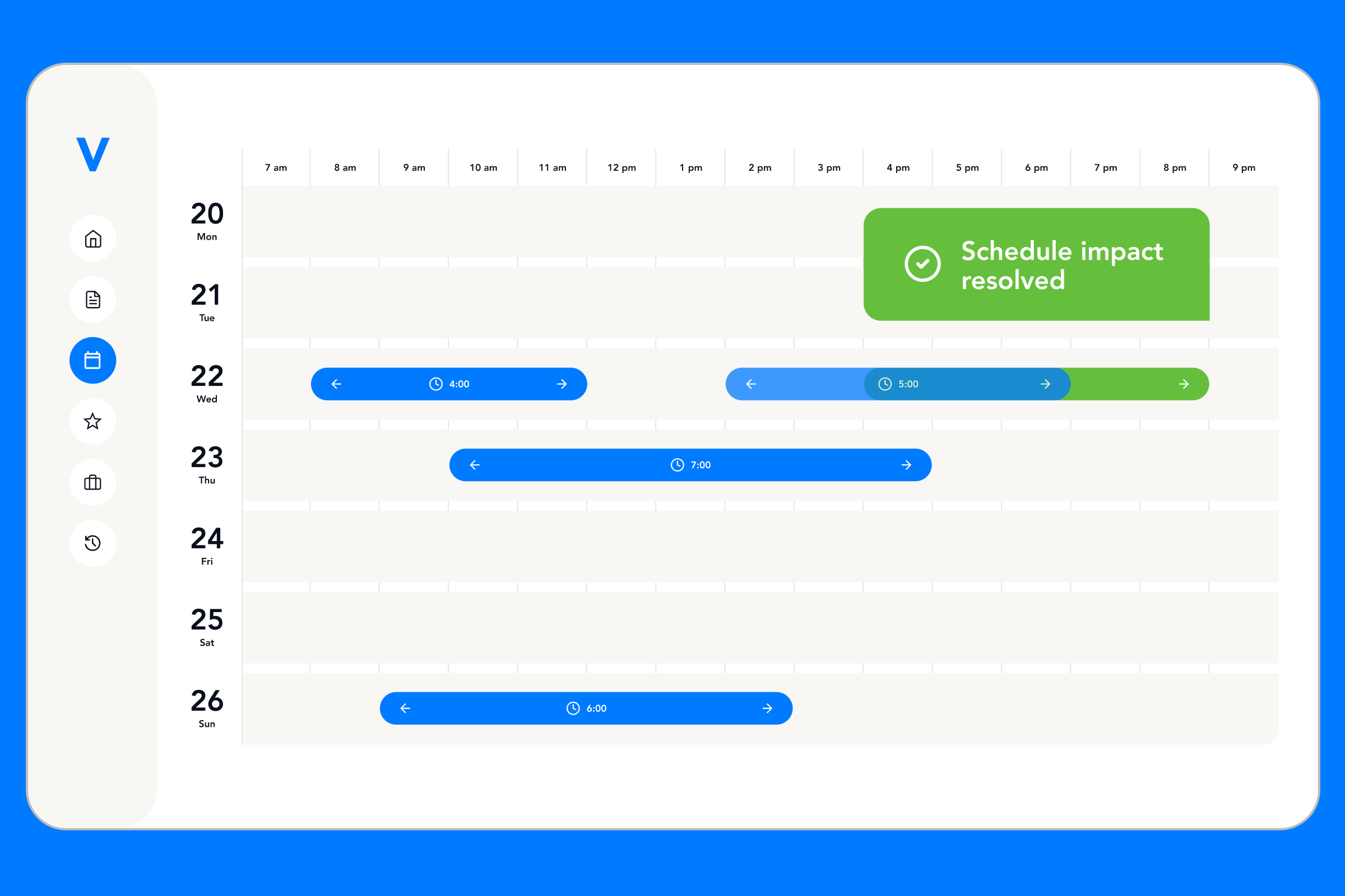 Dashboard depicting AI-Powered Scheduling Capabilities