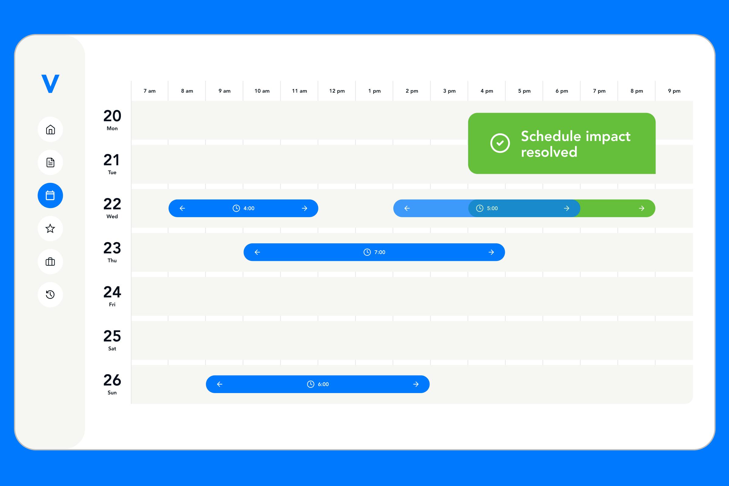 Dashboard depicting AI-Powered Scheduling Capabilities