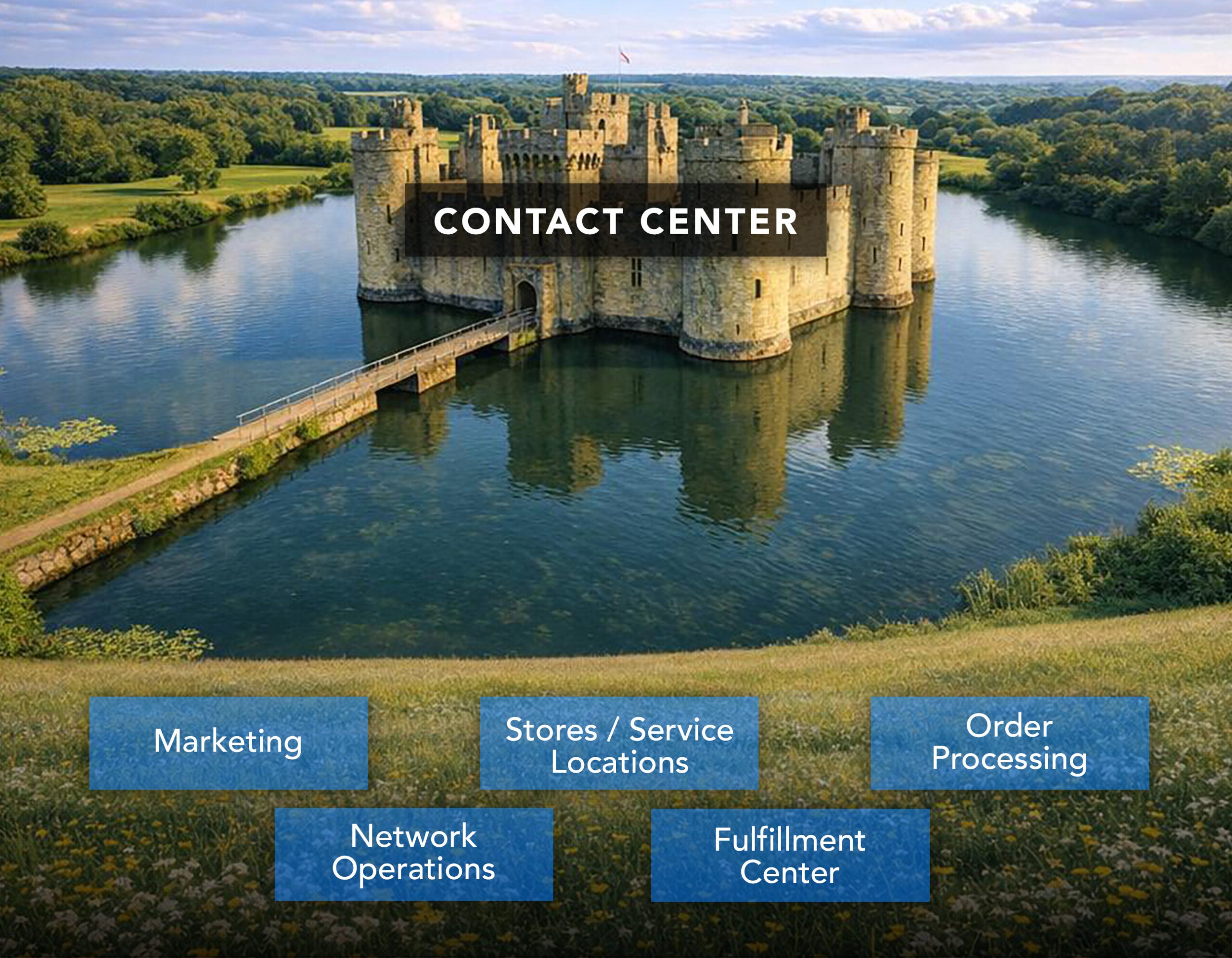 Contact center castle moat describing where data lives
