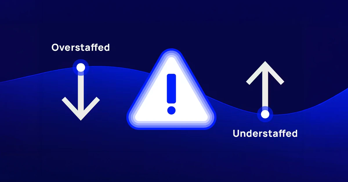 Real-time workforce management early-warning for a contact centers to prevent over-understaffing