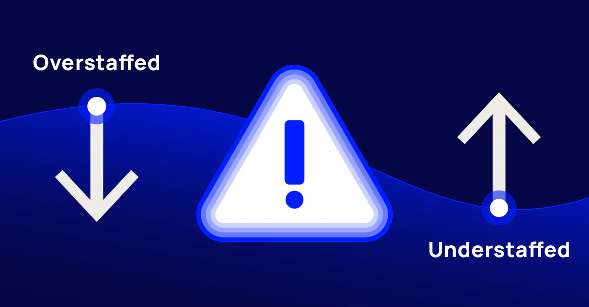 Real-time workforce management early-warning for a contact centers to prevent over-understaffing