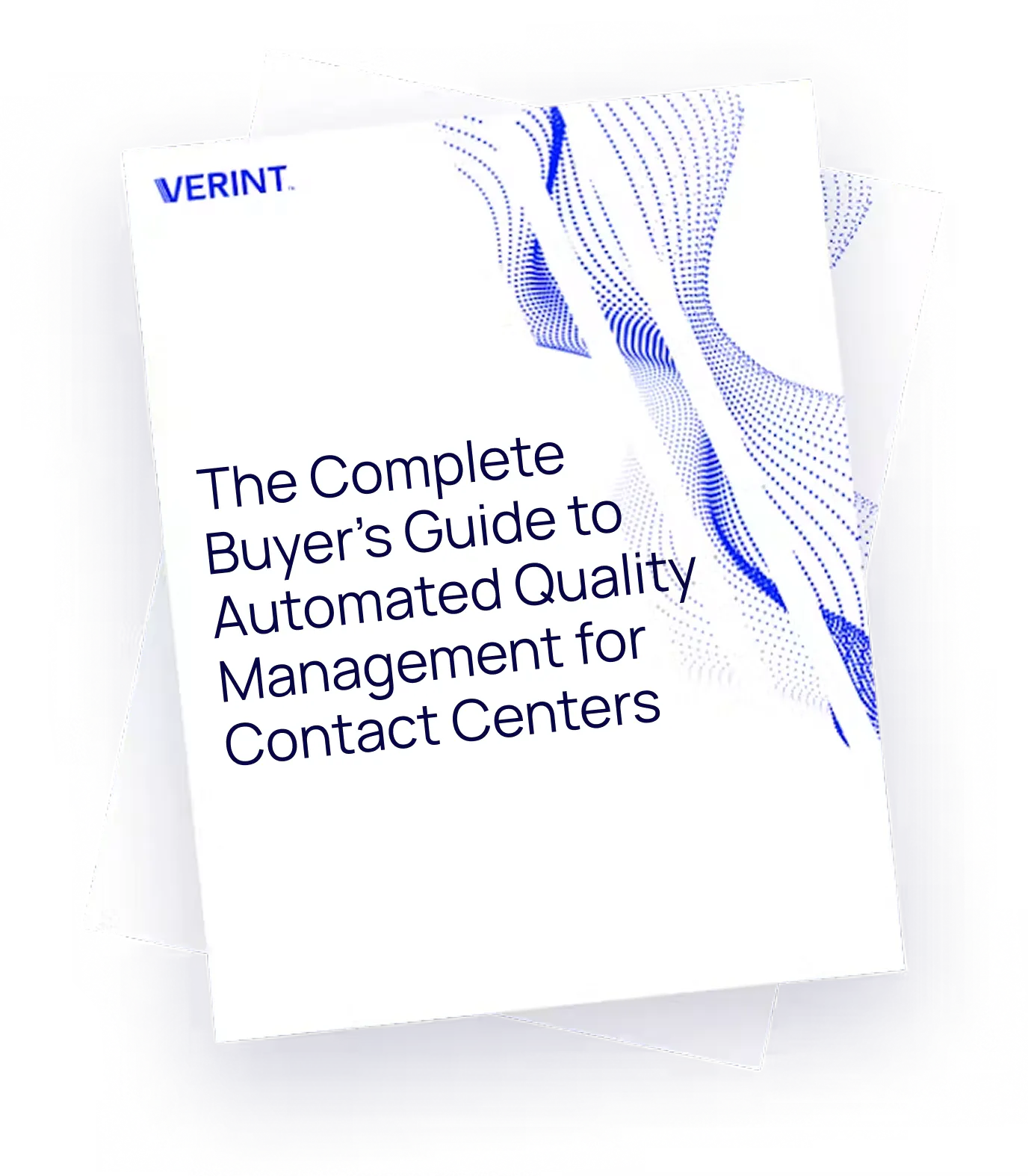 The Complete Buyer's Guide to Automated Quality Management for Contact Centers, Verint guide cover