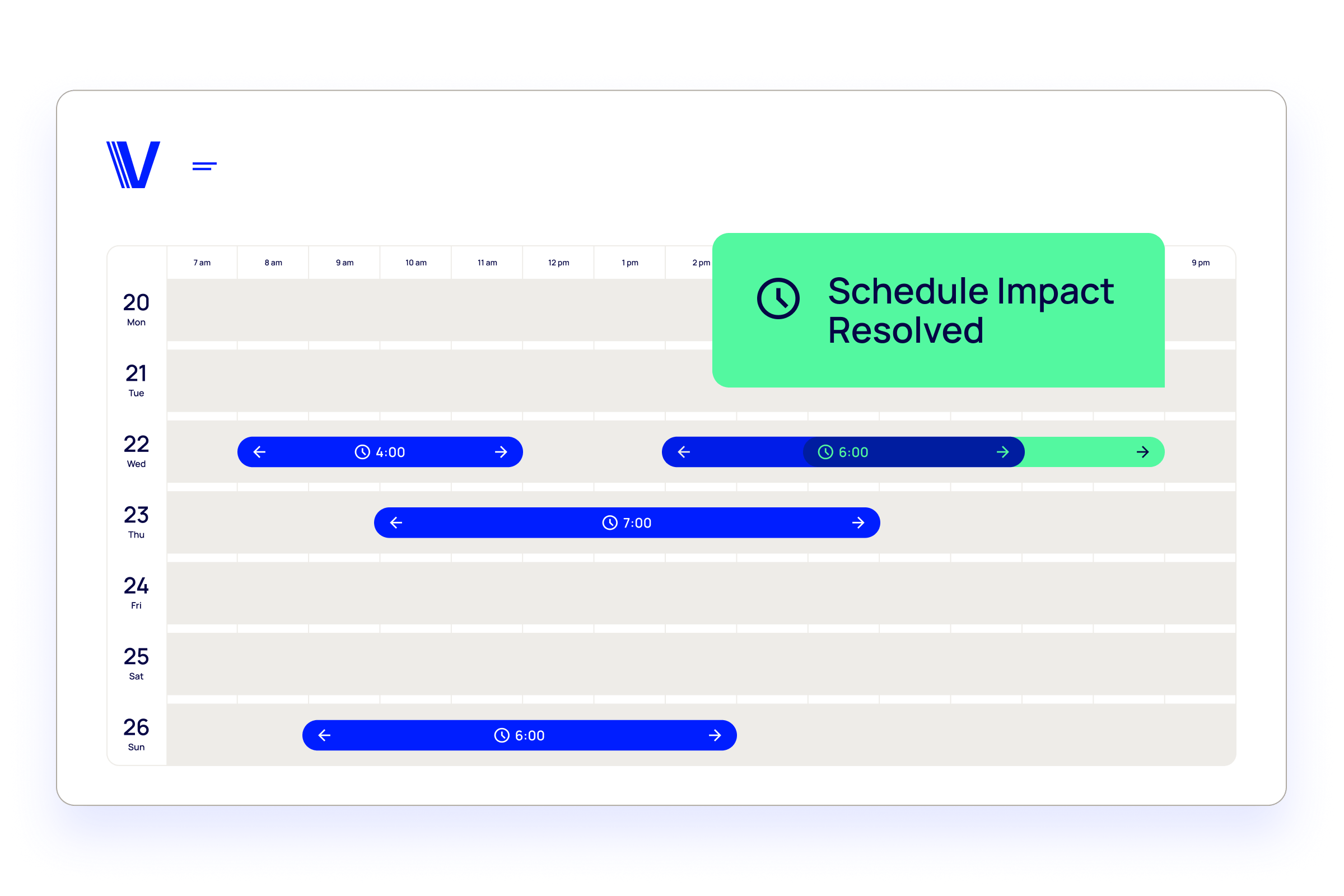 Dashboard depicting AI-Powered Scheduling Capabilities