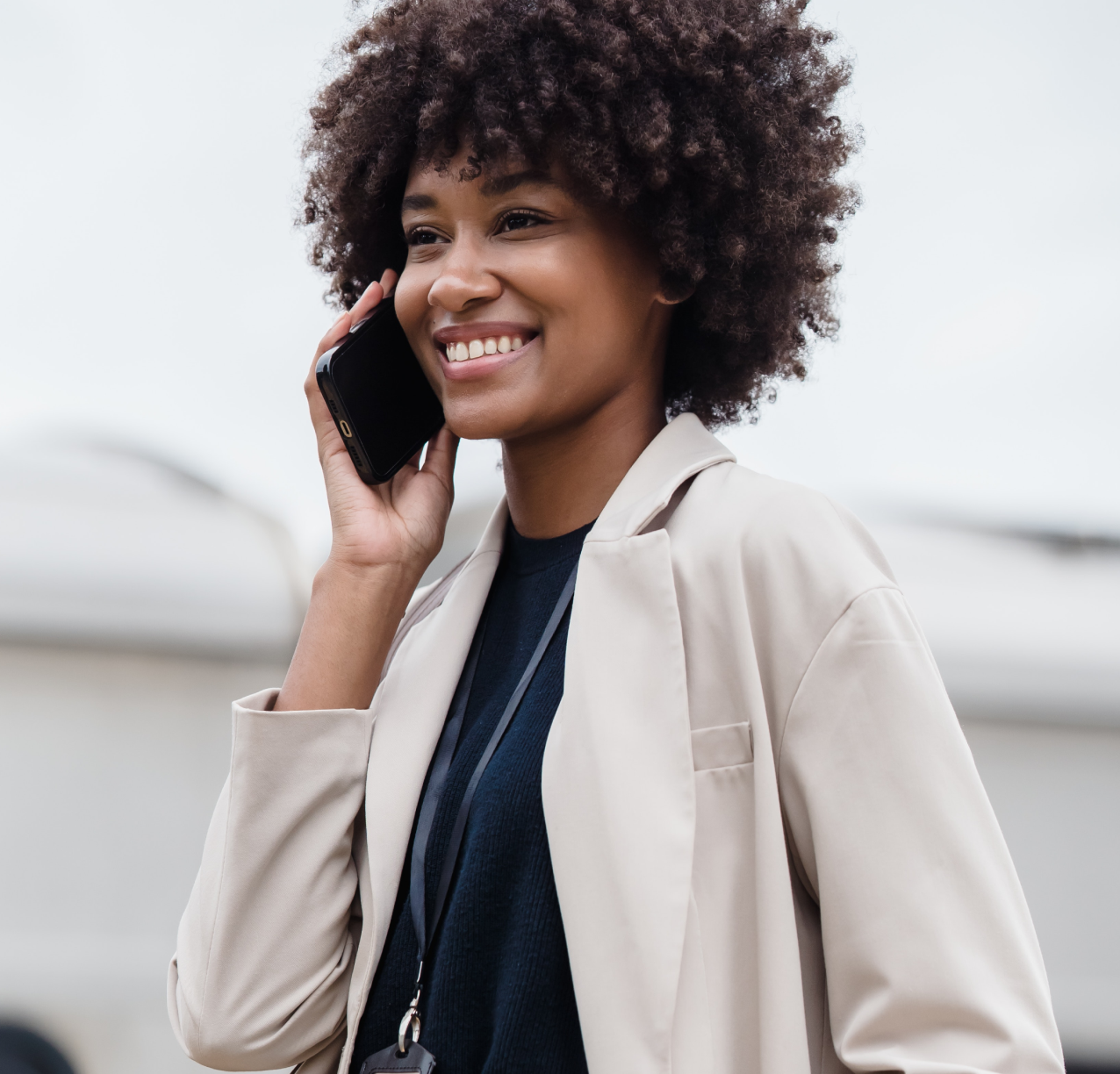 Businesswoman talking on mobile phone