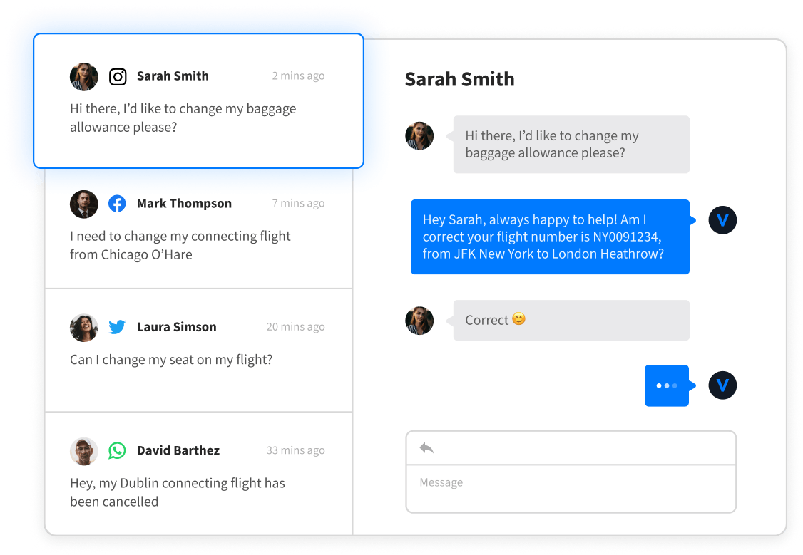 Verint Messaging product screenshot