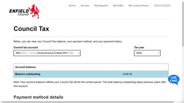 Council Tax example.