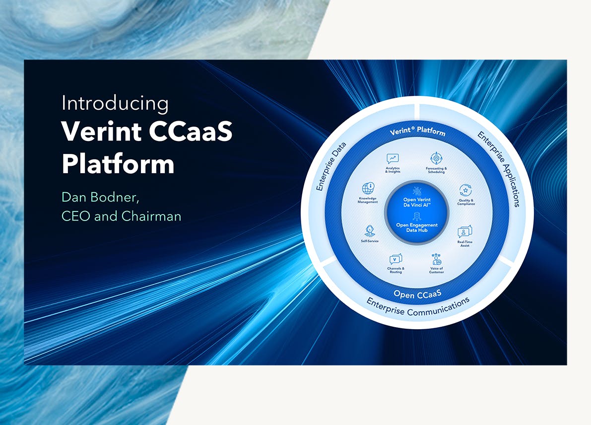 Dan Bodner Introducing Verint Open CCaaS Platform Verint