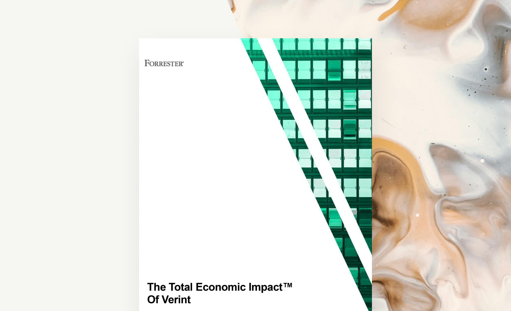 Forrester Consulting’s The Total Economic Impact™ of Verint study​ cover