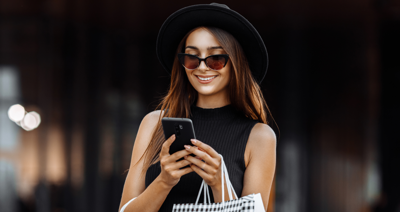 woman scheduling appointment on her mobile phone